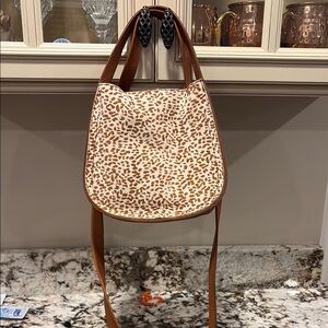 Madewell Brown and Cream Leopard Print Bag